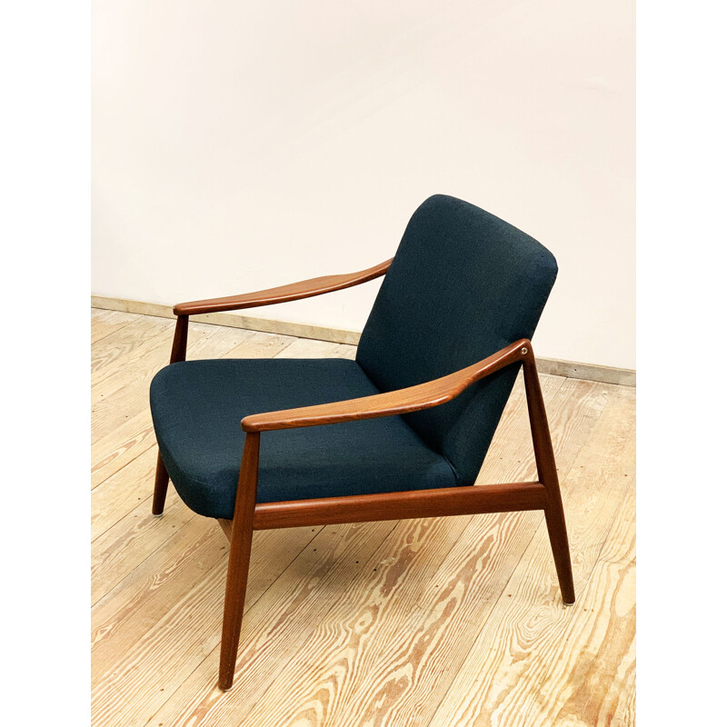 Fauteuil vintage en teck de Hartmut Lohmeyer 1950