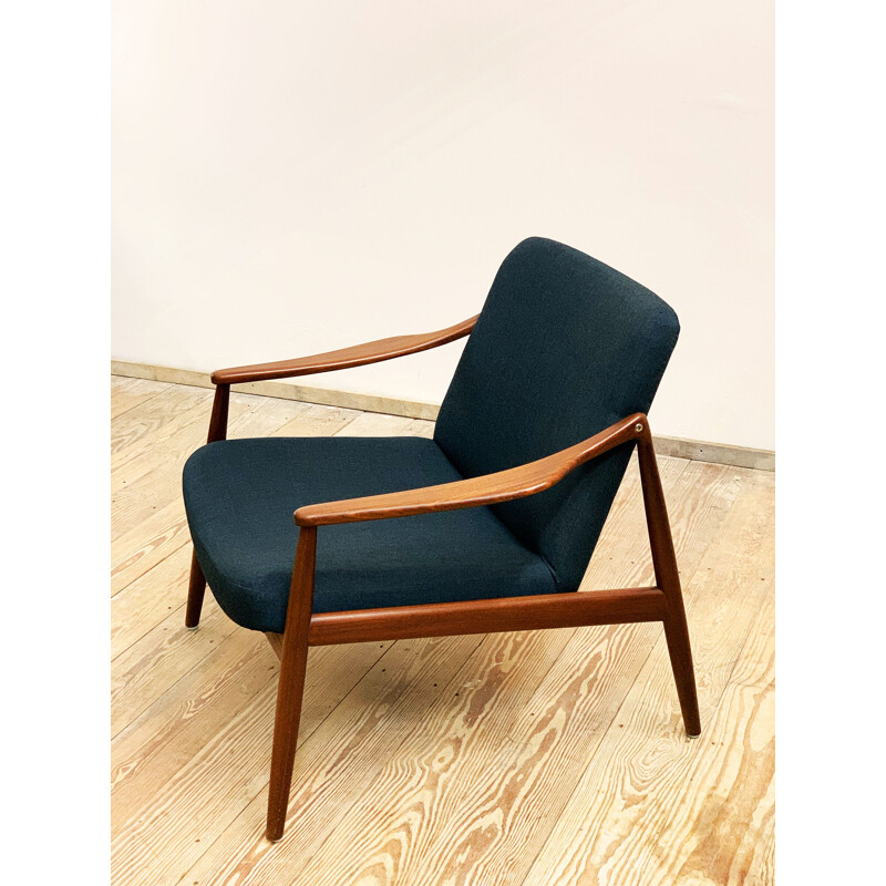 Vintage teak armchair by Hartmut Lohmeyer 1950