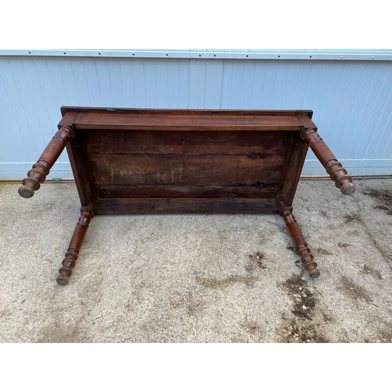 Vintage farm table in solid cherry wood