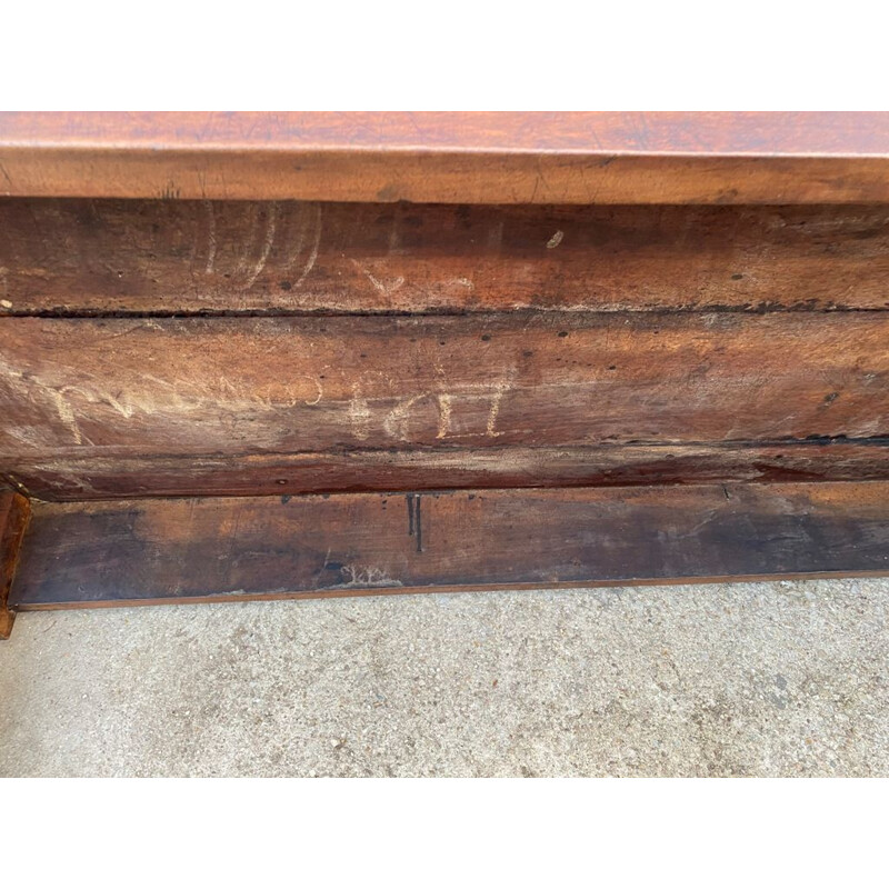 Vintage farm table in solid cherry wood