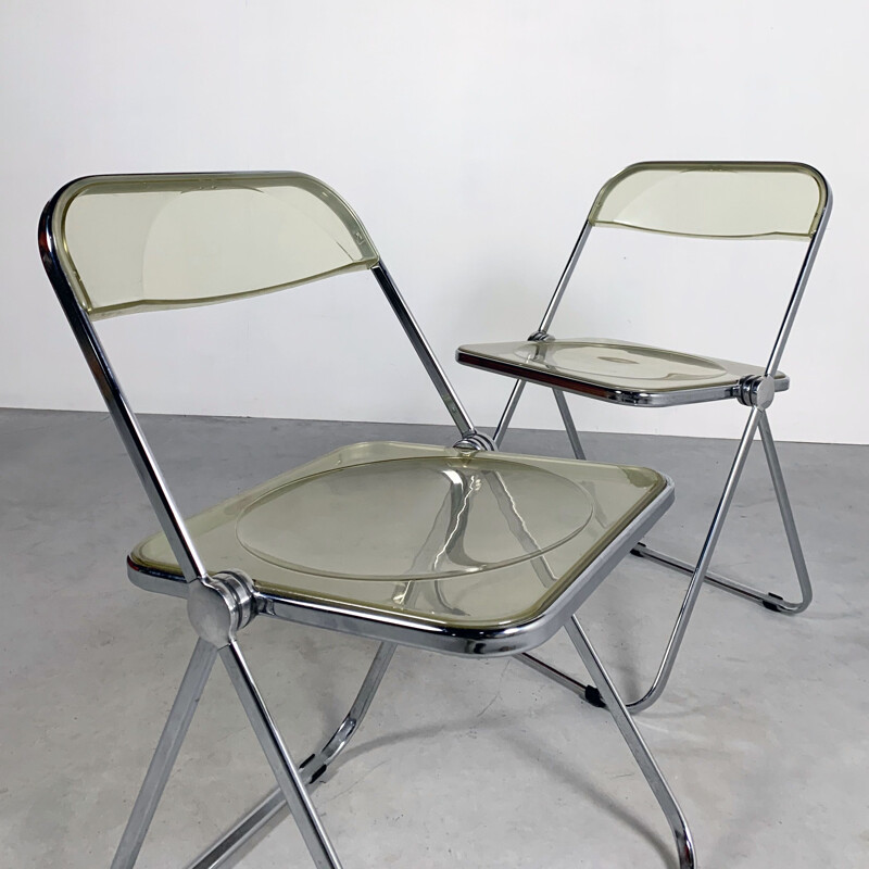 6 chaises pliantes vintage Plia de Giancarlo Piretti pour Castelli 1960