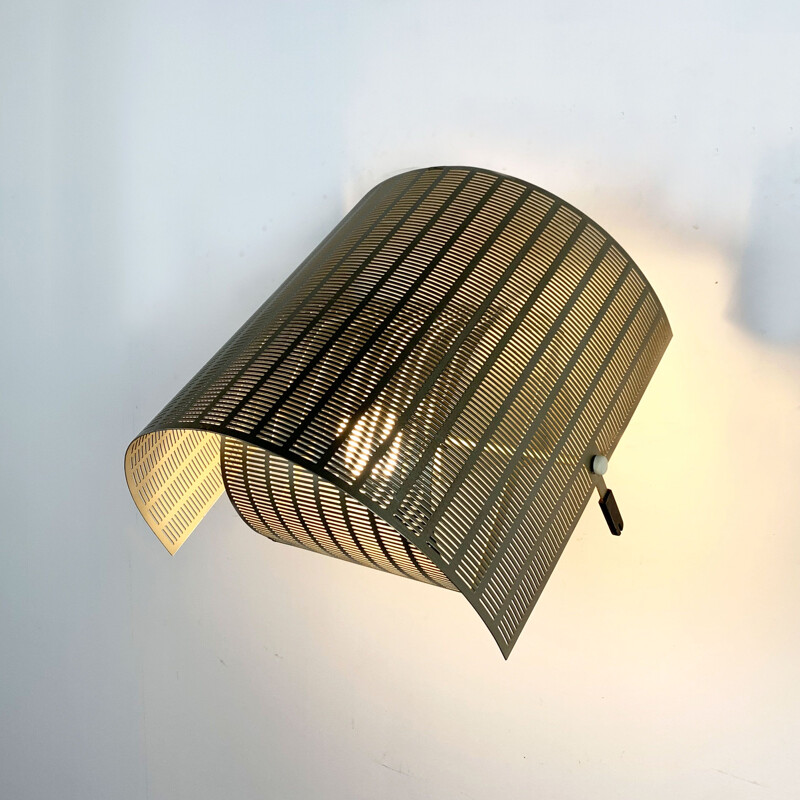 Vintage Gold Shogun Wall Lamp by Mario Botta for Artemide, 1980s