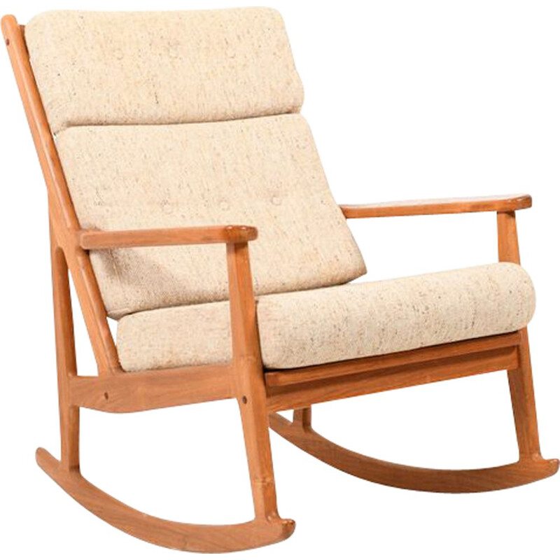 Rocking Chair vintage en teck danois