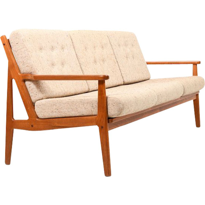 Vintage 3-seater teak sofa, Danish 1960