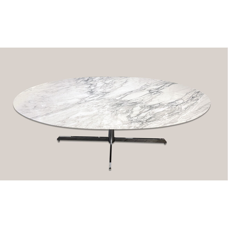Vintage oval table Florence Knoll for Roche-Bobois 1960