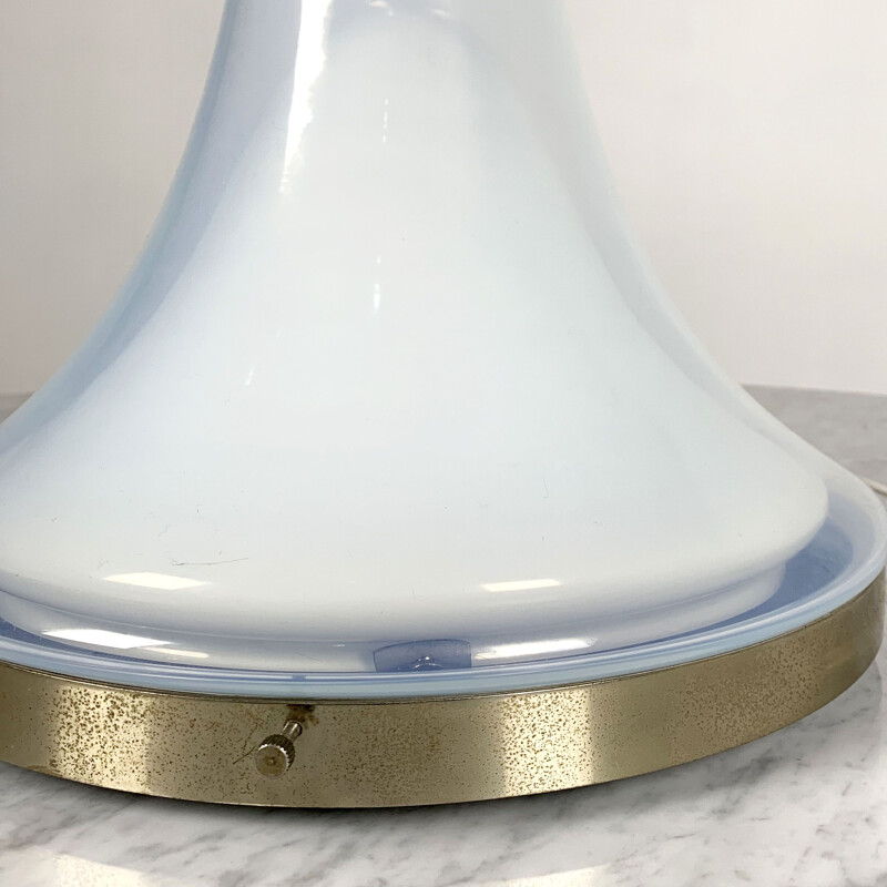 Vintage table Lamp by Carlo Nason Murano Glass and Brass 1970s