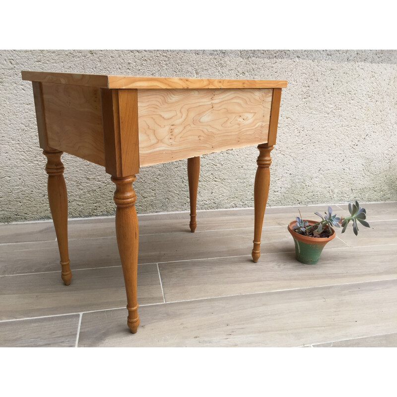 Small Vintage Wooden Bedside Table