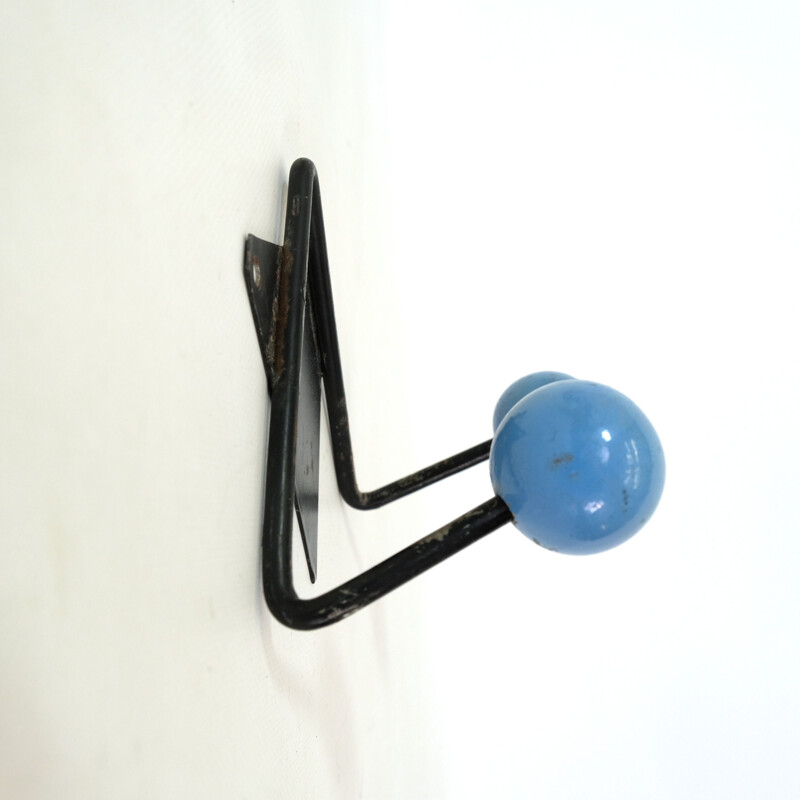 Vintage coat rack blue 1970