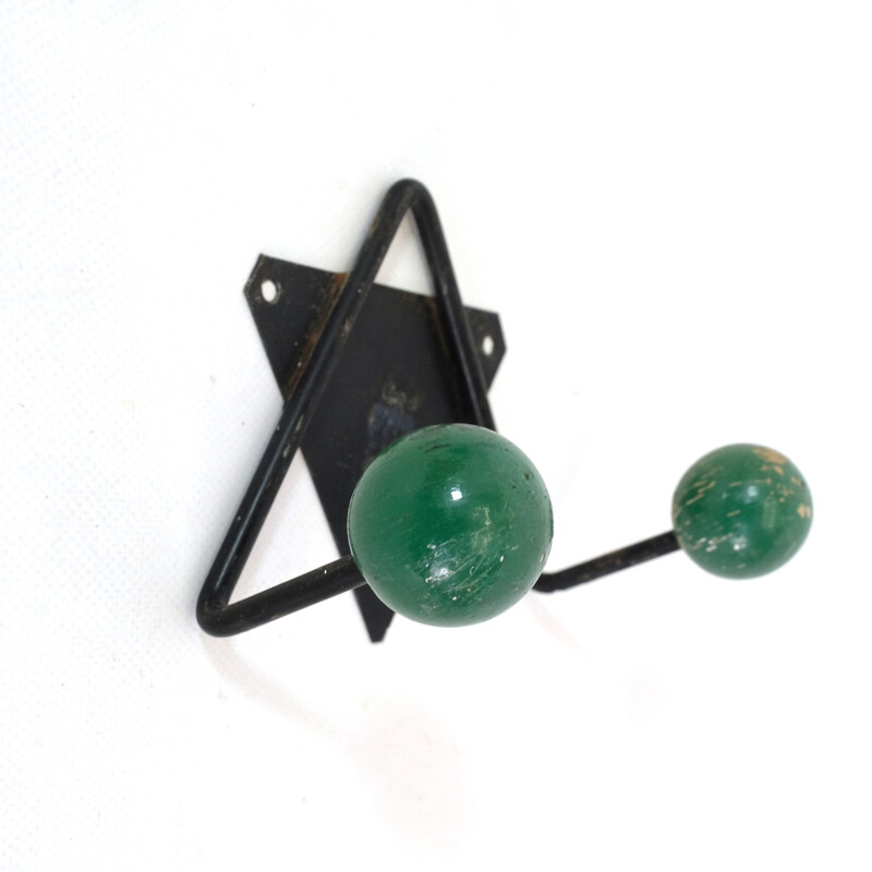 Vintage coat rack green 1960