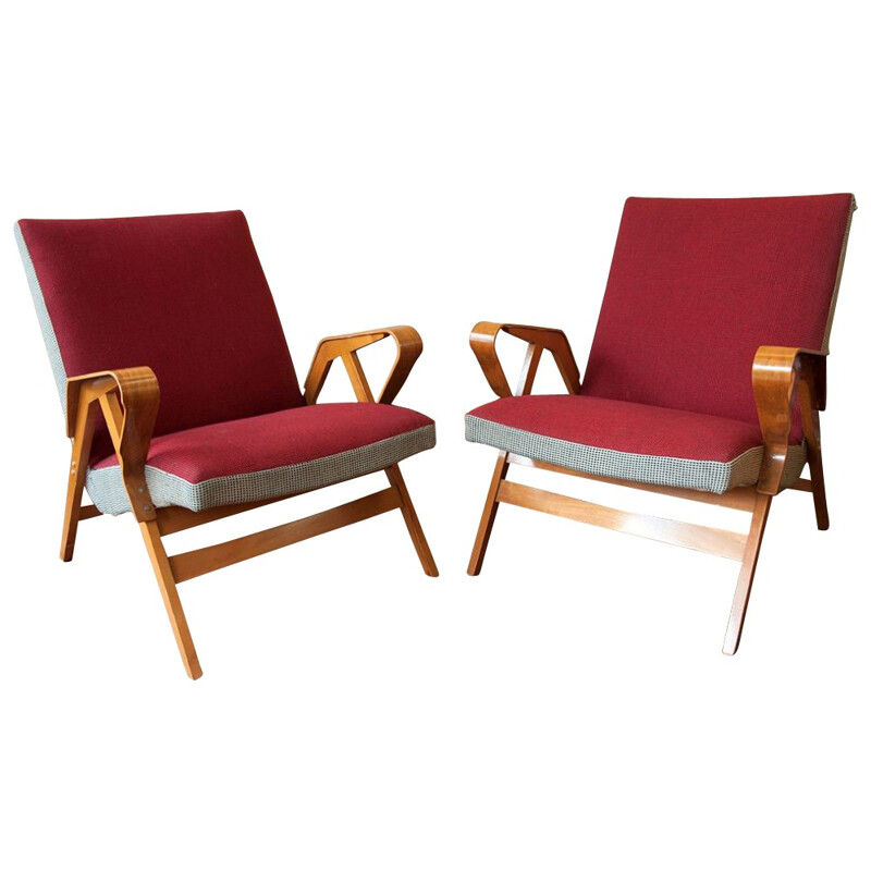 Pair of Italian armchairs, Ico PARISI - 1950s 