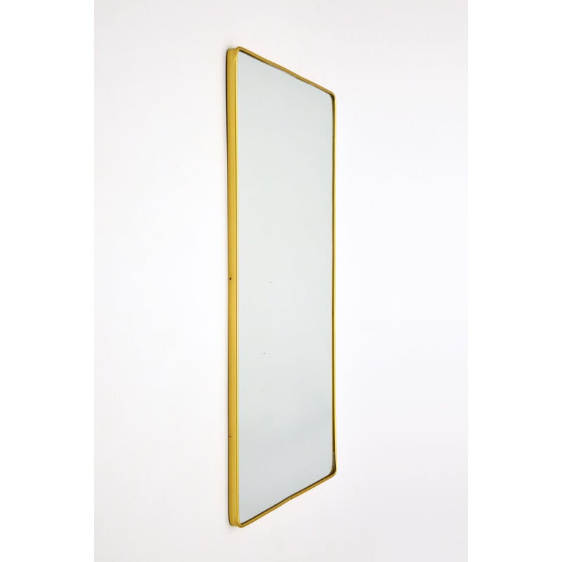 Miroir vintage en laiton rectangulaire, de Gio Ponti Italien 1950