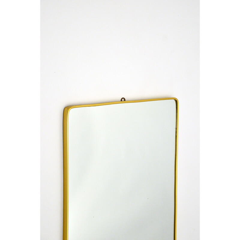 Mid Century Brass Mirror Rectangular Of Gio Ponti Italian 1950