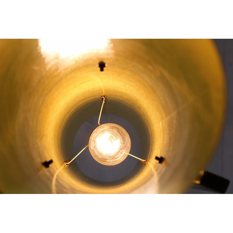 Lampe de parquet vintage  Fibre de verre et fusée en bois de Novoplast Sered 1960