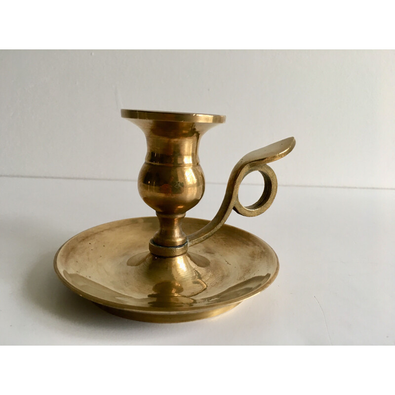 Vintage Hand Candle Holder in Solid Brass 