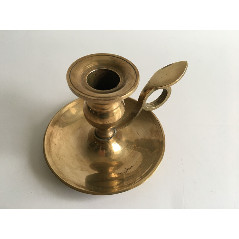 Vintage Hand Candle Holder in Solid Brass 