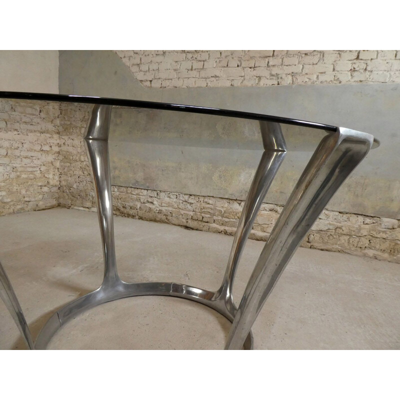 Vintage dining table by Michel Charron 1970