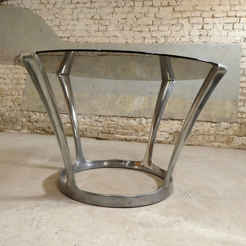 Vintage dining table by Michel Charron 1970