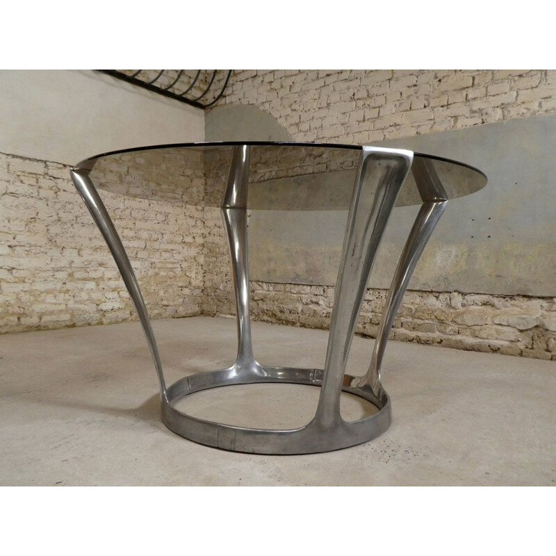 Vintage dining table by Michel Charron 1970
