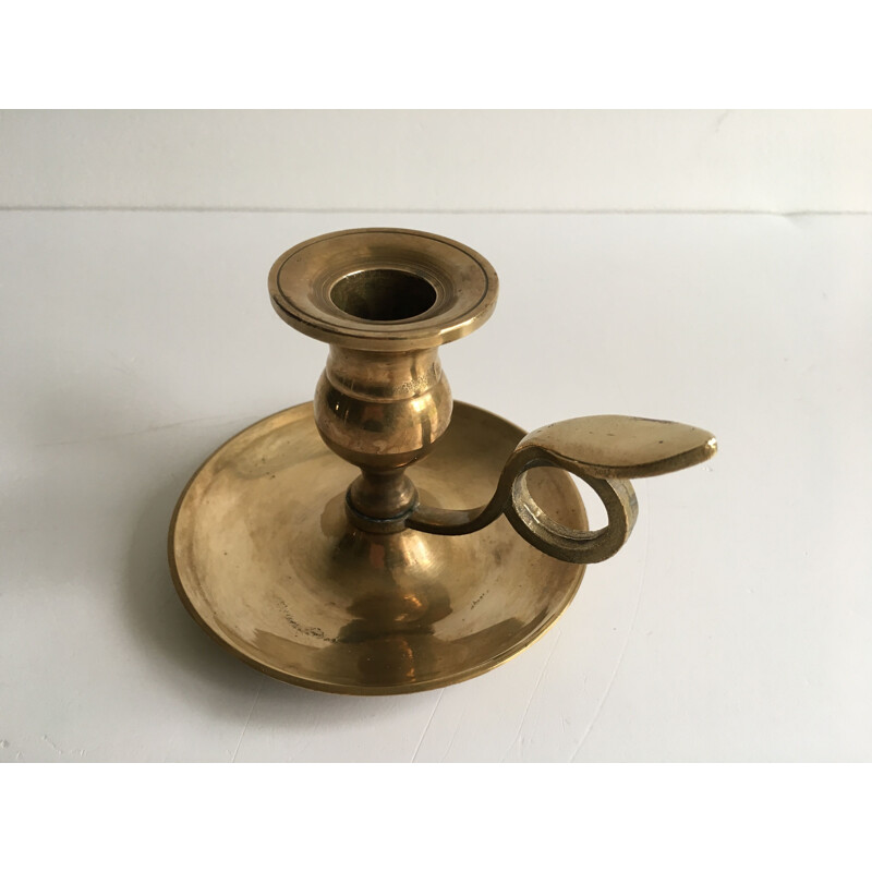 Vintage Hand Candle Holder in Solid Brass 
