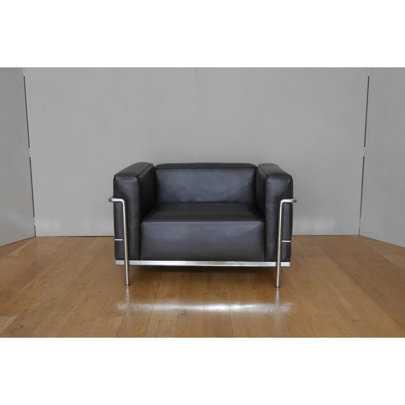 Vintage armchair LC3 Cassina, Le Corbusier, Perriand and Jeanneret