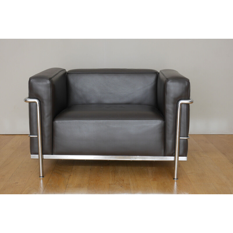 Vintage armchair LC3 Cassina, Le Corbusier, Perriand and Jeanneret