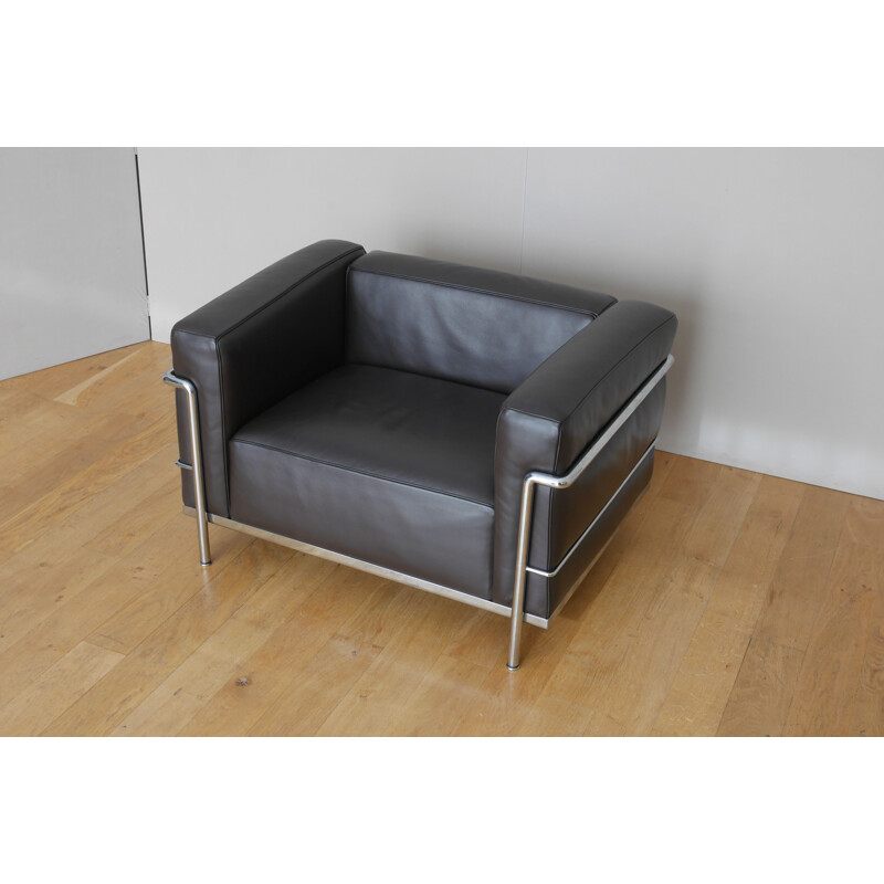 Fauteuil vintage LC3 Cassina, Le Corbusier, Perriand et Jeanneret