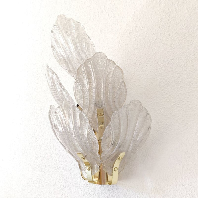 Vintage Murano glass wall lamp, 1960