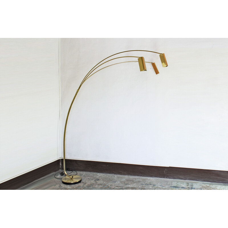 Vintage Italian brass floor lamp 1970