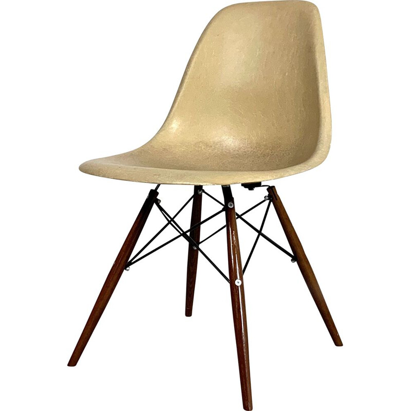 Chaise Vintage Cream DSW par Charles & Ray Eames pour Herman Miller, 1980