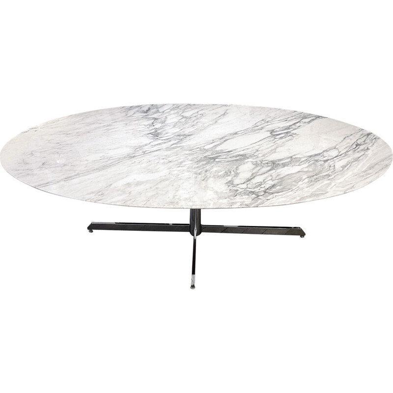 Vintage oval table Florence Knoll for Roche-Bobois 1960