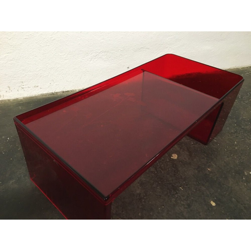 Vintage coffee table in plexiglass by Patricia Urquiola for Kartell, Italy