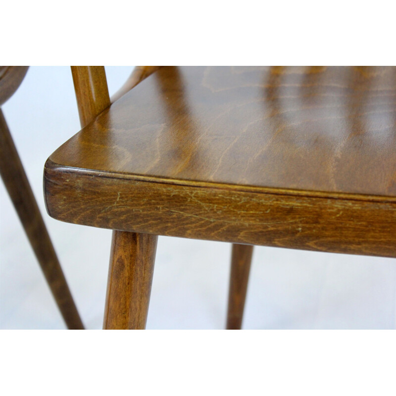 Pair of vintage wooden chairs by Antonin Suman for Ton, Czech Republic 1960