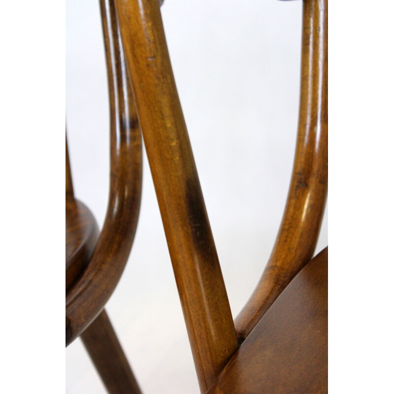 Pair of vintage wooden chairs by Antonin Suman for Ton, Czech Republic 1960