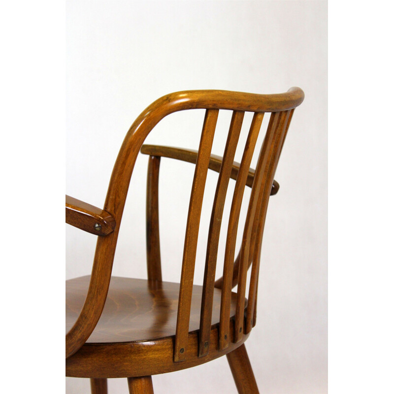 Pair of vintage wooden chairs by Antonin Suman for Ton, Czech Republic 1960