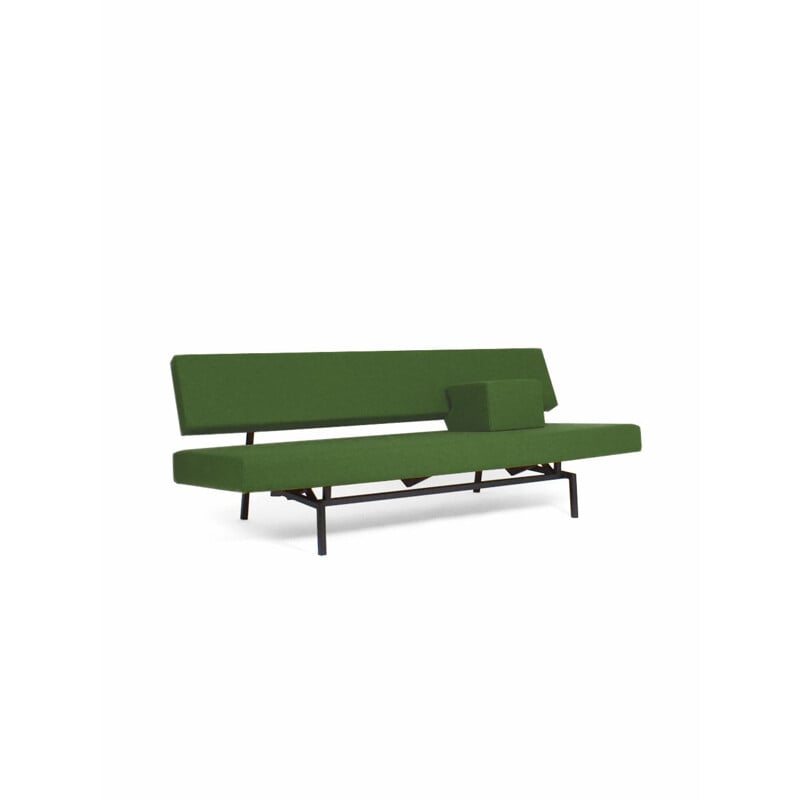 Vintage green sofa bed with armrest Martin Visser for Spectrum, Netherlands 1960