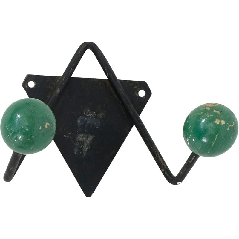 Vintage coat rack green 1960