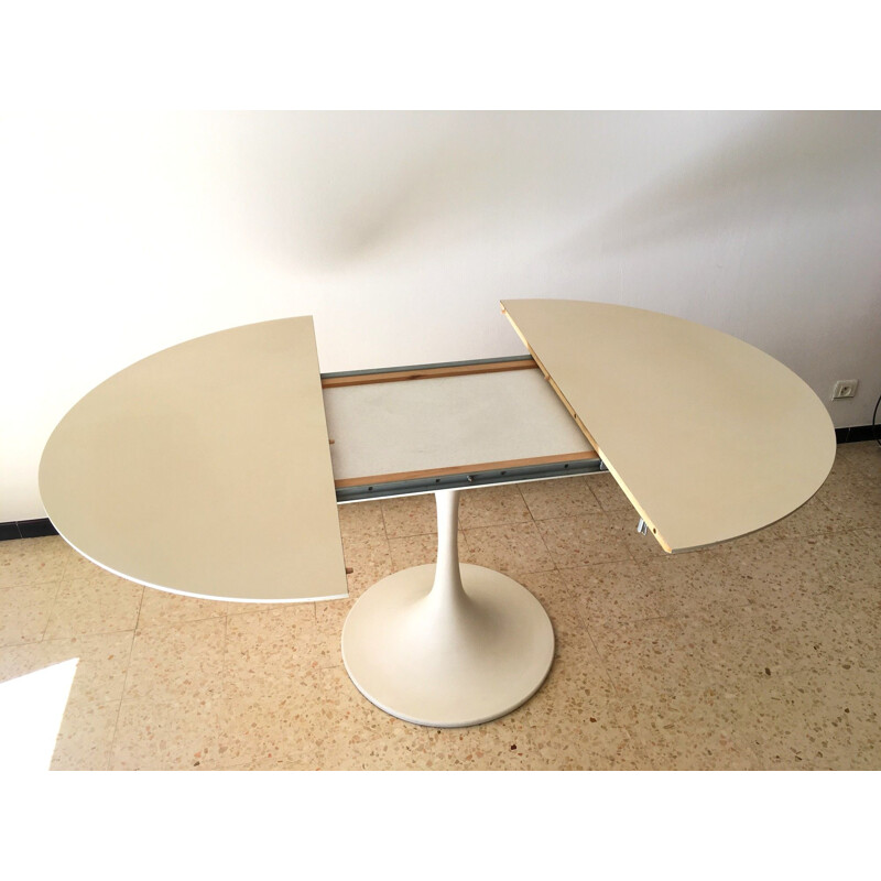 Vintage round dining table tulip leg 1970