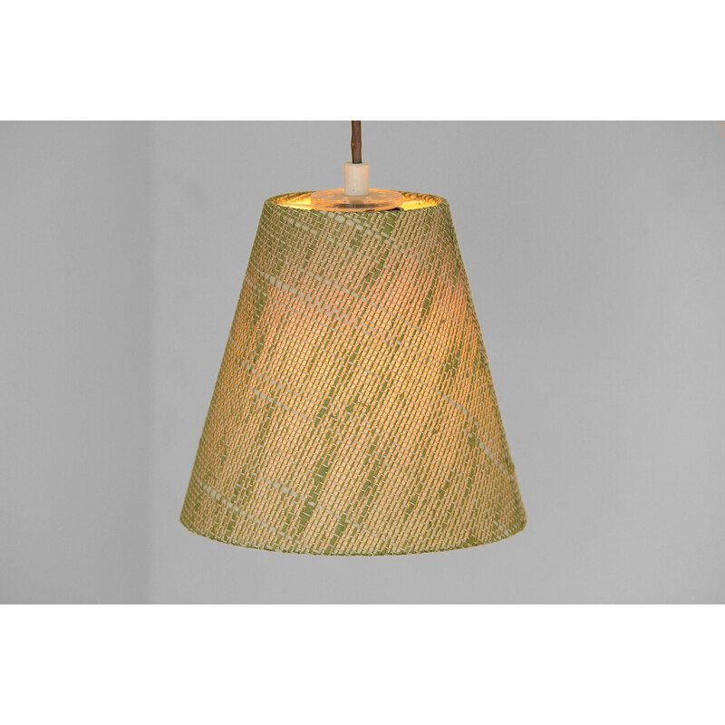 Vintage Teak wood wall lampscissor lamp with original shade by Esshå Produkter. Sweden 1960s