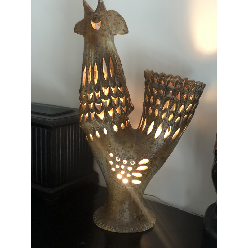 Lampe vintage en céramique Agnes Escala 1970