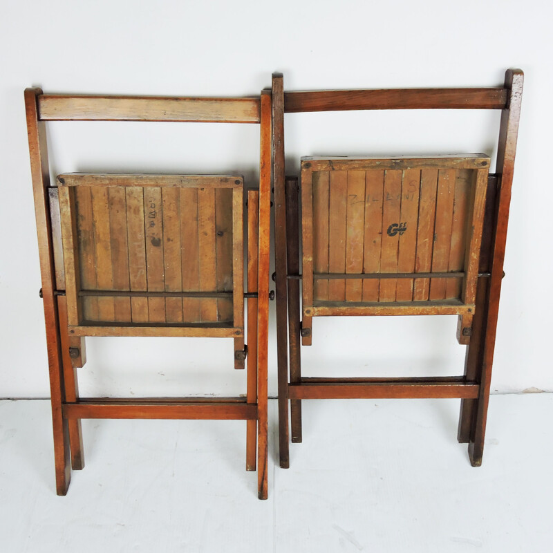 Set of 4 vintage George VI Folding Campaign Chairs Used By British Military 