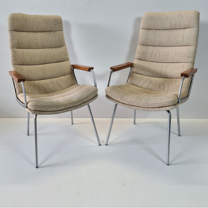 Pair of vintage armchairs with high backrests by Geoffrey Harcourt for Artifort, 1960s