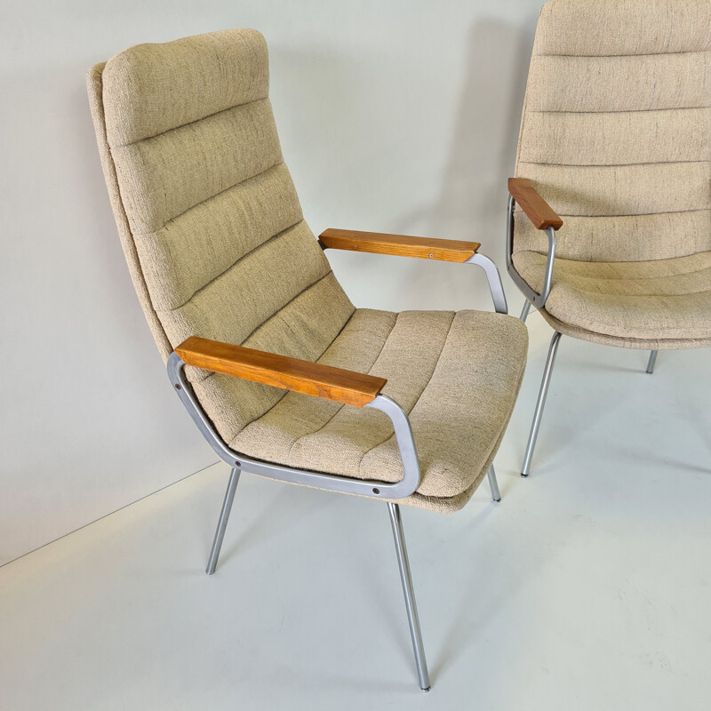 Pair of vintage armchairs with high backrests by Geoffrey Harcourt for Artifort, 1960s