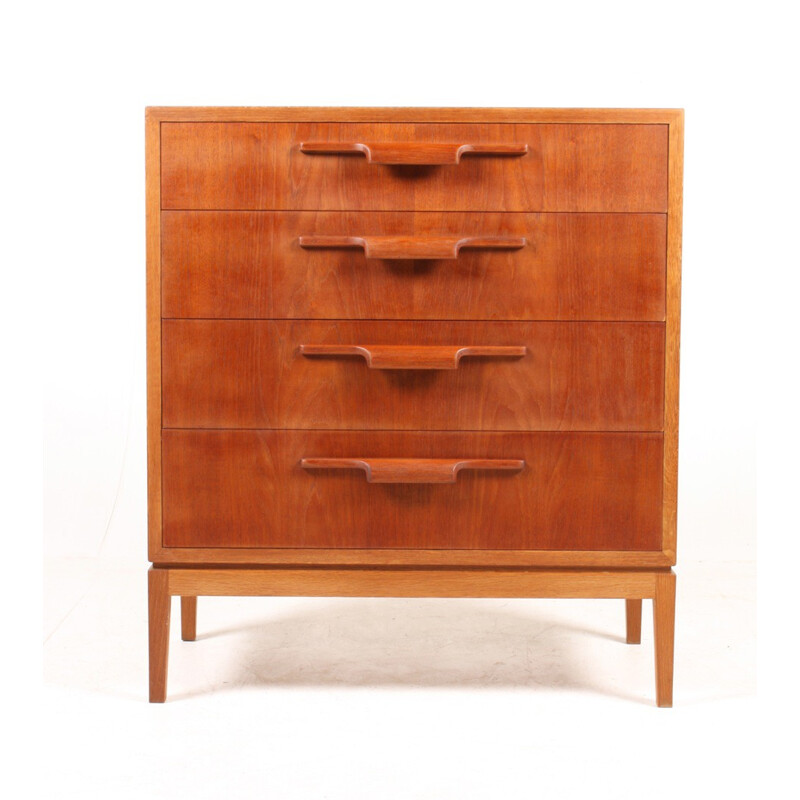 Little Scandinavian chest of drawers in teak wood - 1950s