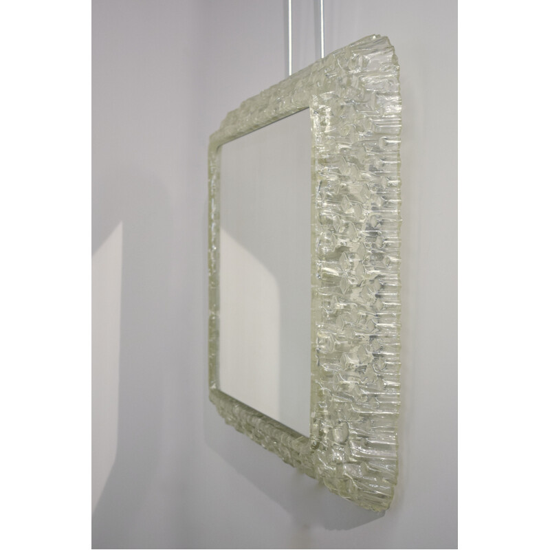 Pair of vintage backlit mirrors in lucite, 1960