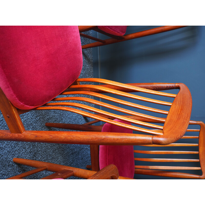 Set of 6 Mid Century  Teak Dining Chairs Preben-Schou Danish