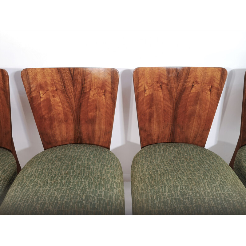 Set of 4 vintage Dining Chairs by Jindřich Halabala,  Art Deco 1940s