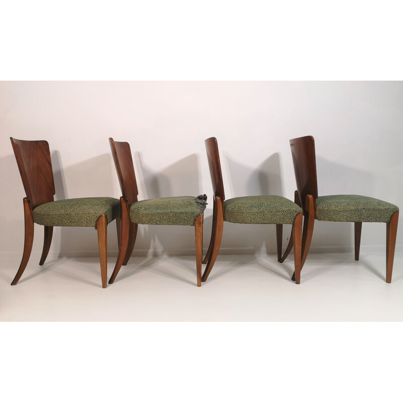 Set of 4 vintage Dining Chairs by Jindřich Halabala, Art Deco 1940s