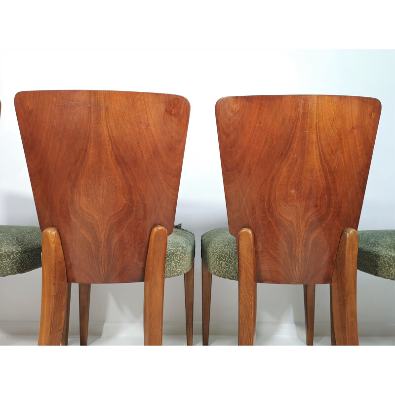 Set of 4 vintage Dining Chairs by Jindřich Halabala, Art Deco 1940s