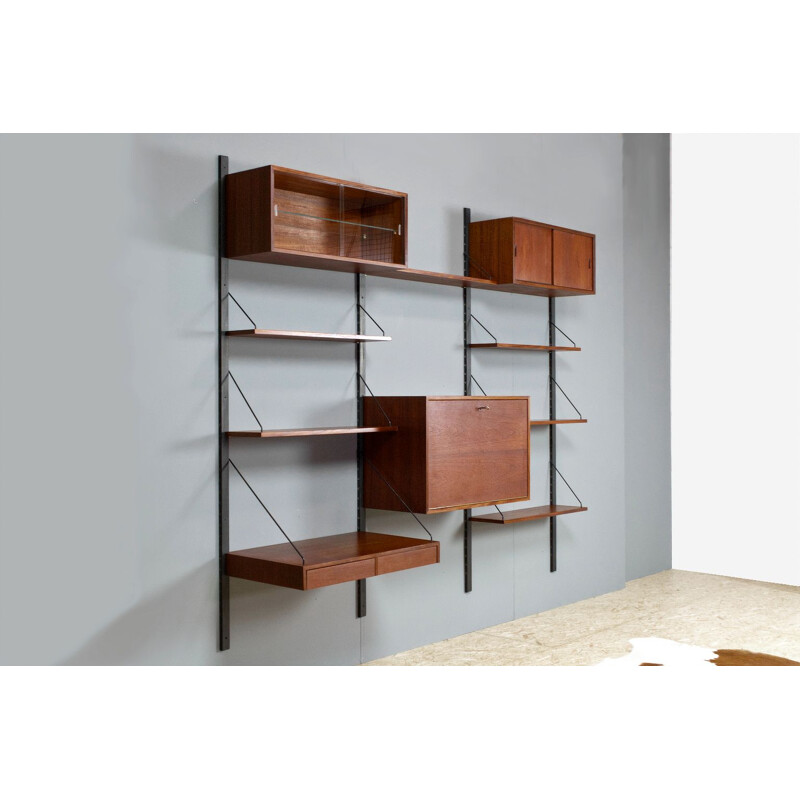 Vintage Royal shelving unit by Poul Cadovius  in teak 1960s