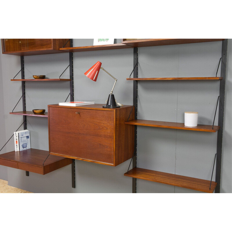 Vintage Royal shelving unit by Poul Cadovius  in teak 1960s